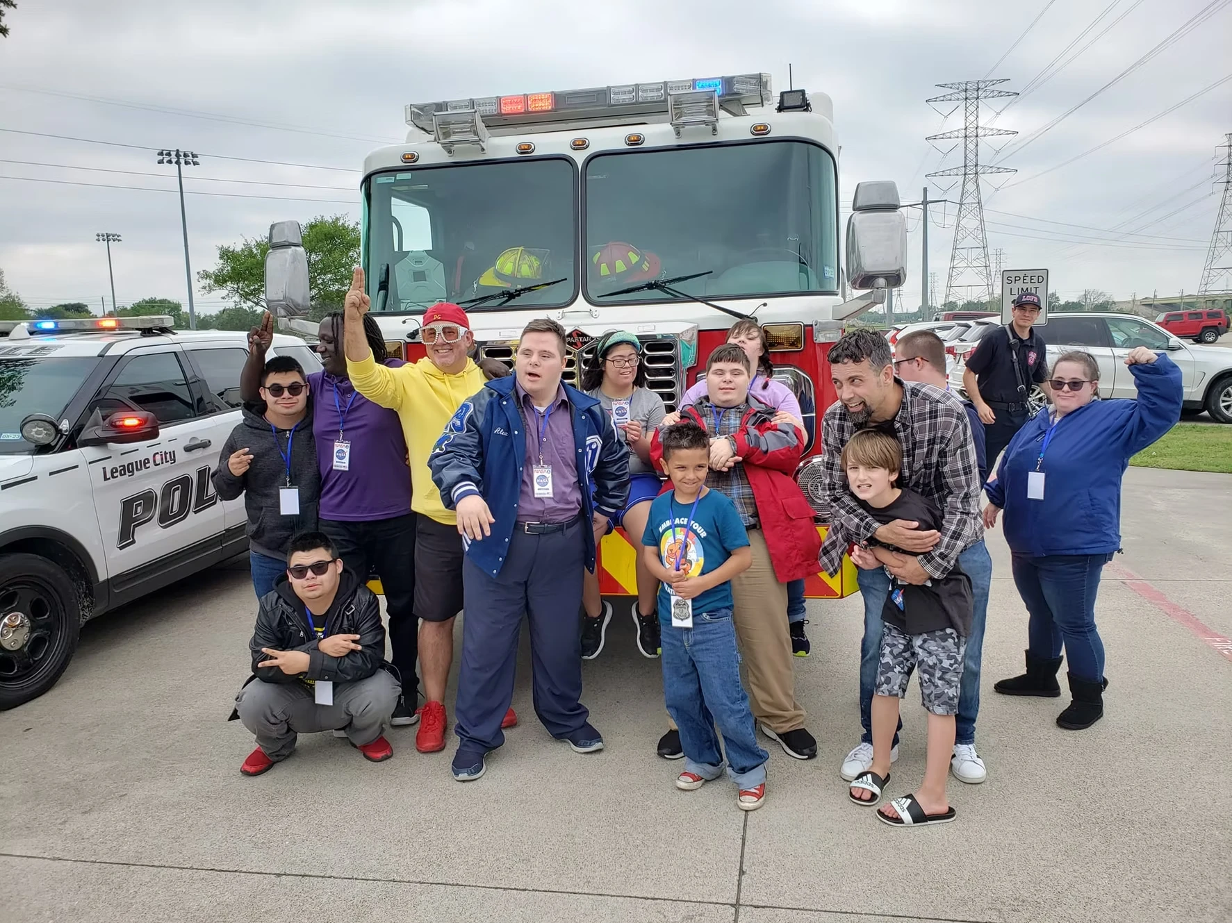 Dash Gordon Foundation event with League City fire department and police department representatives