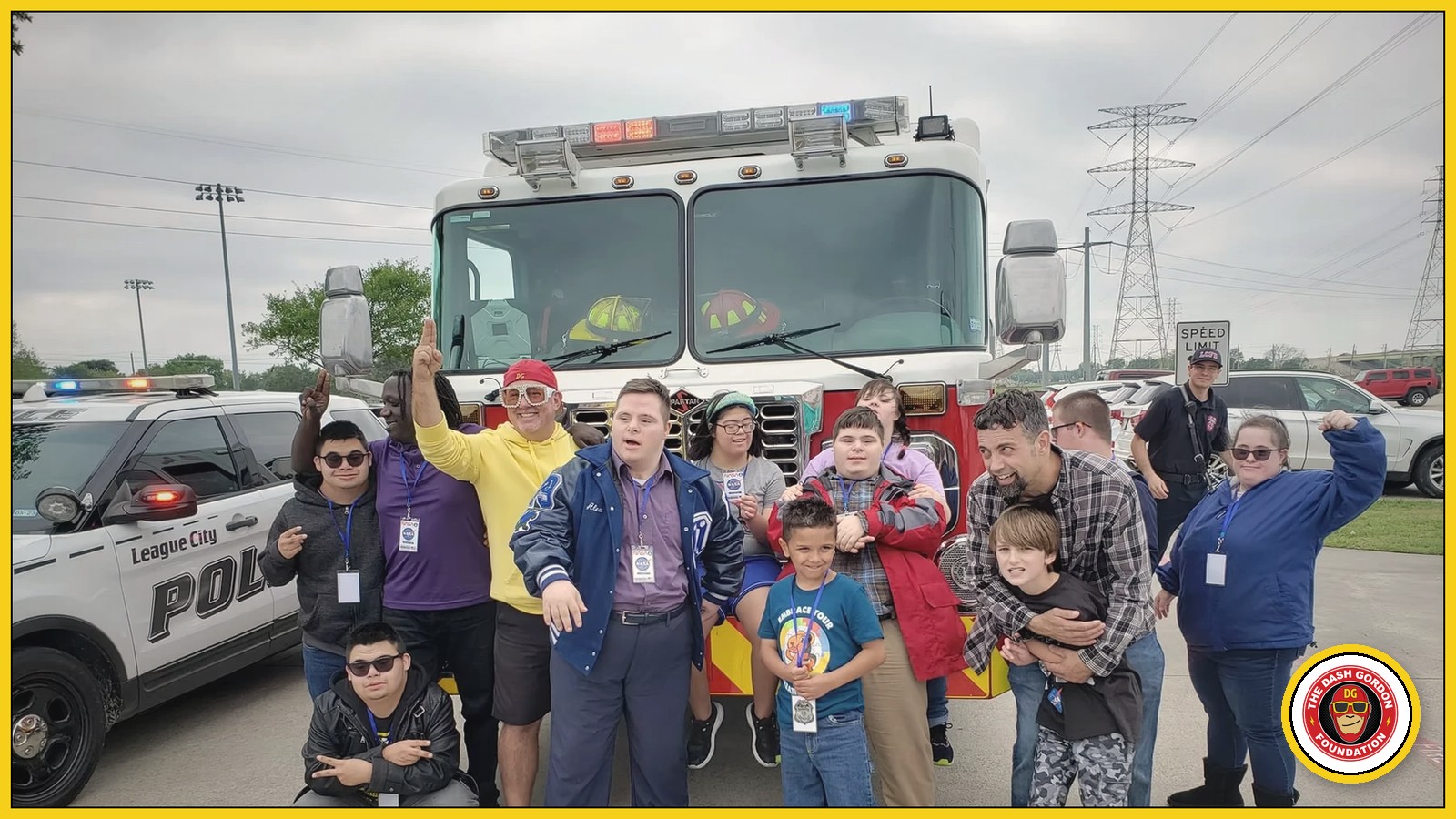 Dash Gordon Foundation event with League City fire department and police department representatives